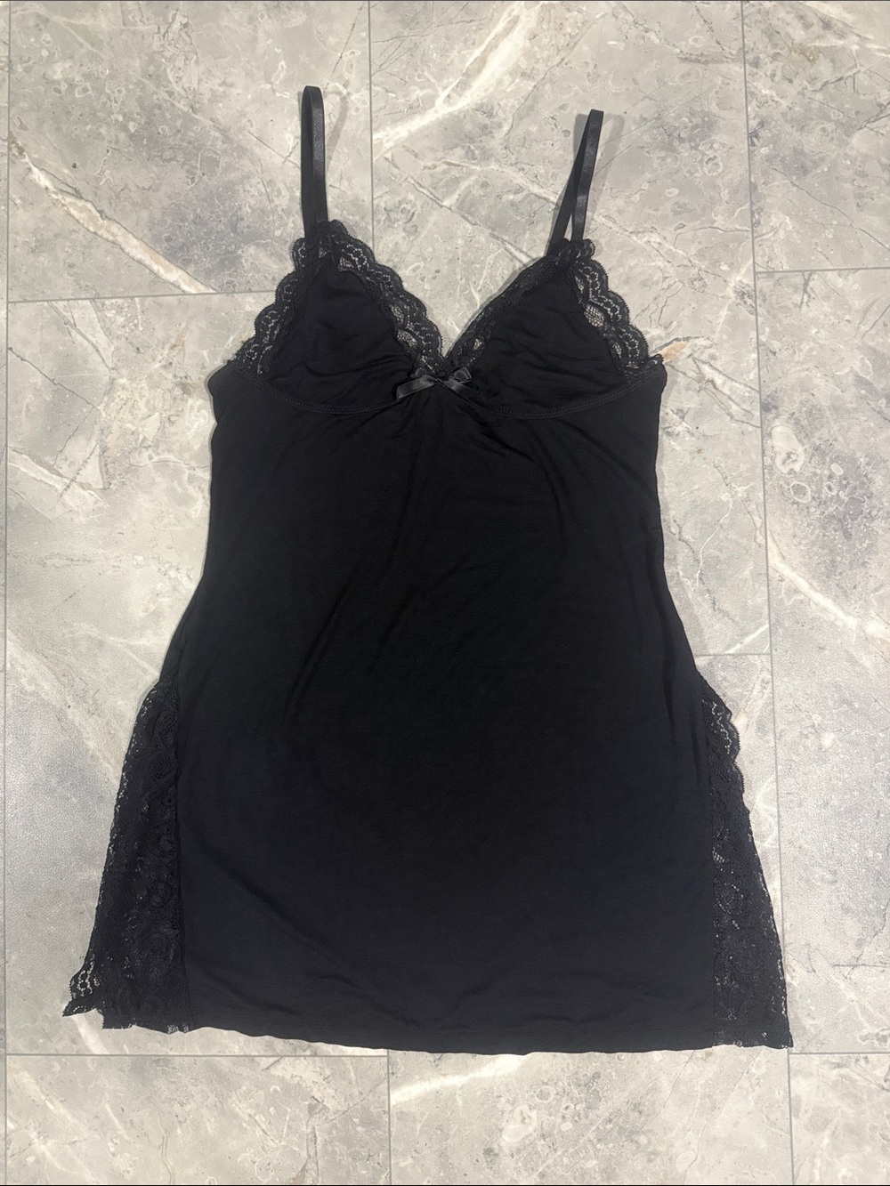 Black Lace-Trim Chemise Slip - Women Intimates